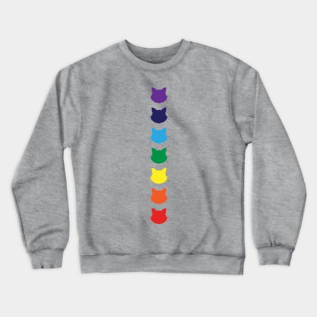 Kitty Cat 7 Chakras Crewneck Sweatshirt by fizzyllama